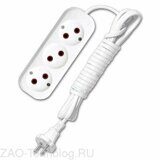 Удлинитель 3х3м без заземл. 6А IP20 У6-639 ШВВП 2х0.75 UNIVersal 9631933
