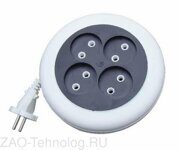 Удлинитель-рулетка 4х7м без заземл. 6А IP20 У6-002 ШВВП 2х0.75 UNIVersal 002-7М