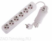Удлинитель 6х5м с заземл. 16А IP20 Lila LEZARD 720-0605-601