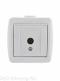 Розетка телевизионная оконечная TV ОП Nata бел. LEZARD 710-0200-130