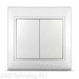 Выключатель 2-кл. СП Севиль 10А IP20 бел. UNIVersal С0023