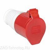 Розетка кабельная 16А 380В 3P+РЕ IP44 (214) EKF ps-214-16-380