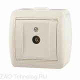Розетка телевизионная проходная TV ОП Nata бел. LEZARD 710-0200-129
