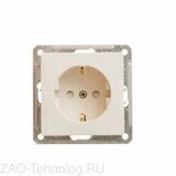 Розетка 1-м СП W59 16А IP20 с заземл. защ. шторки механизм сл. кость SchE RS16-152-2-86