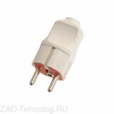 Вилка Accessories с заземл. UPS бел. LEZARD 715-0501-605