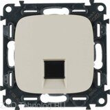 Розетка компьютерная 1-м Valena Allure RJ45 кат.5E UTP с лицев. панелью механизм сл. кость Leg 753840