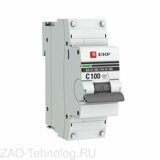 Выключатель автоматический модульный 1п C 100А 10кА ВА 47-100 PROxima EKF mcb47100-1-100C-pro