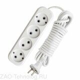 Удлинитель 4х5м без заземл. 10А IP20 Е-204 ПВС 2х0.75 АБС-пластик UNIVersal 9631969