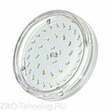 Лампа светодиодная PLED-ECO 6Вт таблетка прозрачная 3000К тепл. бел. GX53 510лм 230В JazzWay 2851970