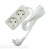 Удлинитель 2х1.5м с заземл. 10А IP20 2.2кВт ПВС Союз 481S-9201