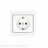 Розетка 1-м СП Валери 16А IP20 с заземл. бел. UNIVersal В0028