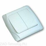 Выключатель 2-кл. СП Маргарита 10А IP20 бел. UNIVersal М0023