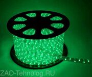 Шнур светодиодный Дюралайт 2W 1.8Вт/м IP65 220В d13мм постоянное свечение зел. (уп.100м) КОСМОС KOC-DL-2W13-G