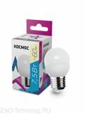 Лампа светодиодная GL45 7.5Вт 220В E27 3000К Космос LkecLED7.5wGL45E2730