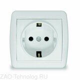 Розетка 1-м ОП Клио 16А IP44 с заземл. бел. UNIVersal К2228