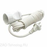 Удлинитель-шнур 1х5м без заземл. 6А IP44 УШ-6 ПВС 2х0.75 UNIVersal 5568953