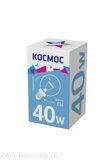Лампа накаливания Шар 40Вт E14 прозр. Космос LKsmSSpCL40E14v2