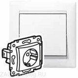 Розетка 1-м СП Valena 16А IP21 2P+E с заземл. немецк. стандарт механизм бел. (DIY-упак.) Leg 694280
