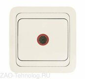 Розетка телевизионная TV 1-м СП Mimoza 16А IP20 бел./бел. Makel 12007