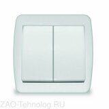 Выключатель 2-кл. ОП Клио 10А IP44 бел. UNIVersal К2223