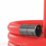 Труба гофрированная двустенная ПНД гибкая d63мм с протяжкой с муфтой для кабельной канализации SN13 530Н красн. (уп.100м) DKC 121963100