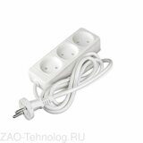 Удлинитель 3х1.5м без заземл. 10А IP20 2.2кВт ПВС Союз 481S-1301